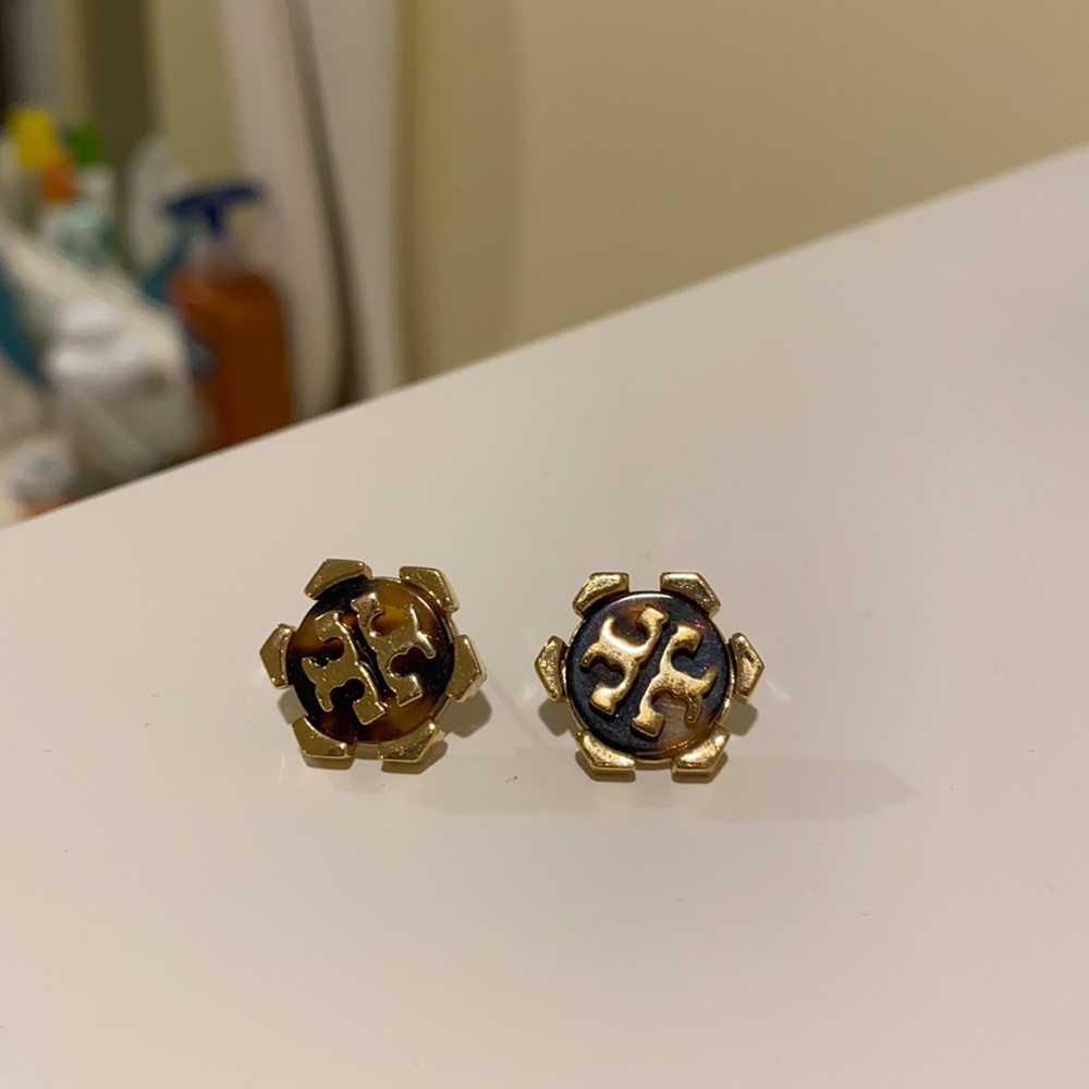 Tory Burch Tortoise post earrings
